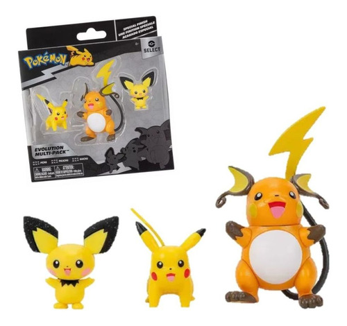 Brinquedo Pokémon Multipack Evolução Pikachu 3295 Sunny